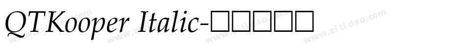 QTKooper Italic字体转换